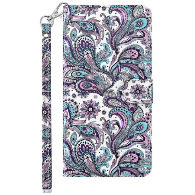 Folio-hoesje voor Samsung Galaxy A23 5G Met Ketting Paisley-patroon Met Bandjes