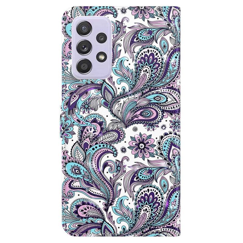 Folio-hoesje voor Samsung Galaxy A23 5G Met Ketting Paisley-patroon Met Bandjes