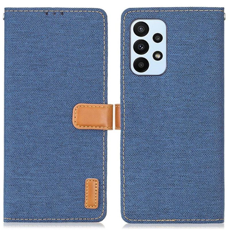 Leren Hoesje voor Samsung Galaxy A23 5G Jeans