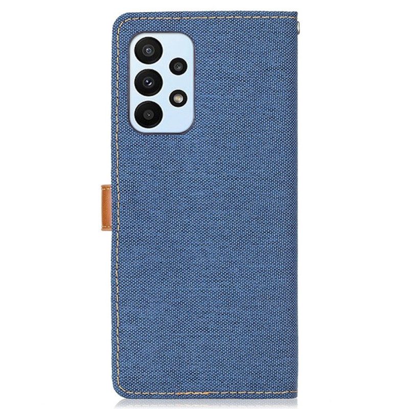 Leren Hoesje voor Samsung Galaxy A23 5G Jeans