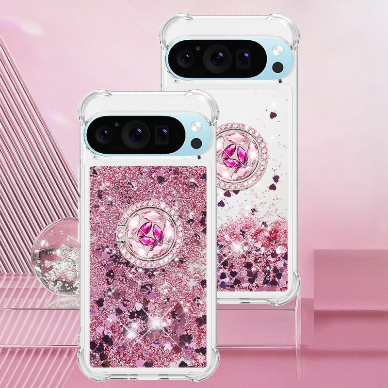 Cover Hoesje Google Pixel 9 Pro Xl Telefoonhoesje Glittersteunring