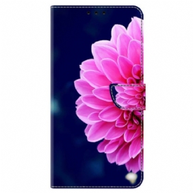 Flip Case Leren Google Pixel 9 Pro Xl Roze Bloem