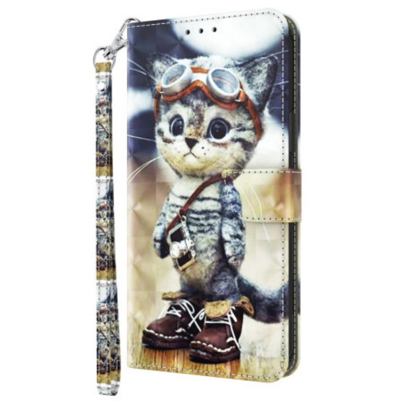 Leren Hoesje Voor Google Pixel 9 Pro Xl Vliegenier Cat