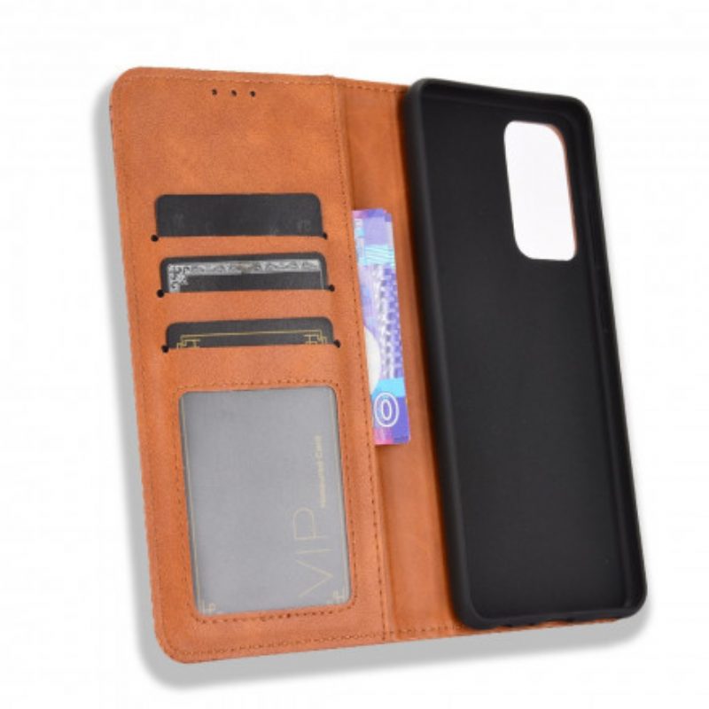 Bescherming Hoesje voor Samsung Galaxy A72 4G / A72 5G Folio-hoesje Gestileerd Vintage Leereffect