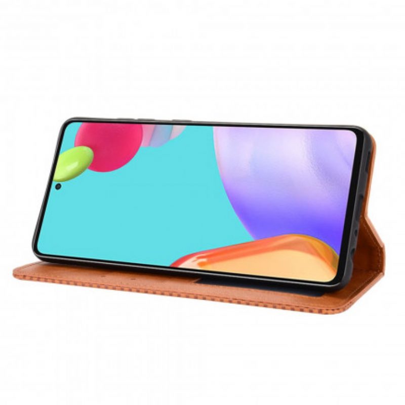 Bescherming Hoesje voor Samsung Galaxy A72 4G / A72 5G Folio-hoesje Gestileerd Vintage Leereffect