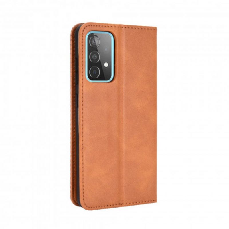 Bescherming Hoesje voor Samsung Galaxy A72 4G / A72 5G Folio-hoesje Gestileerd Vintage Leereffect