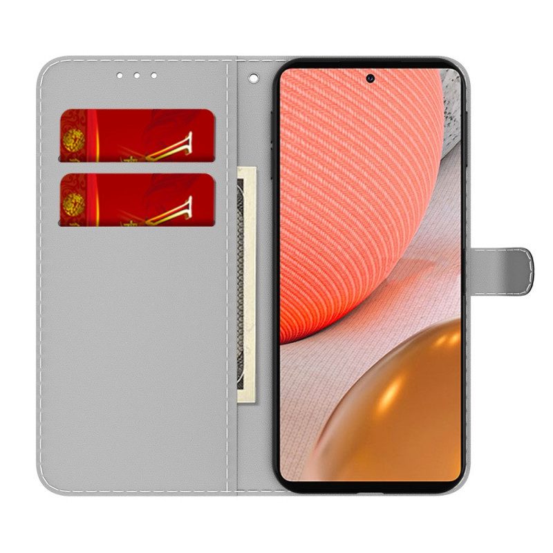 Folio-hoesje voor Samsung Galaxy A72 4G / A72 5G Abstract Patroon