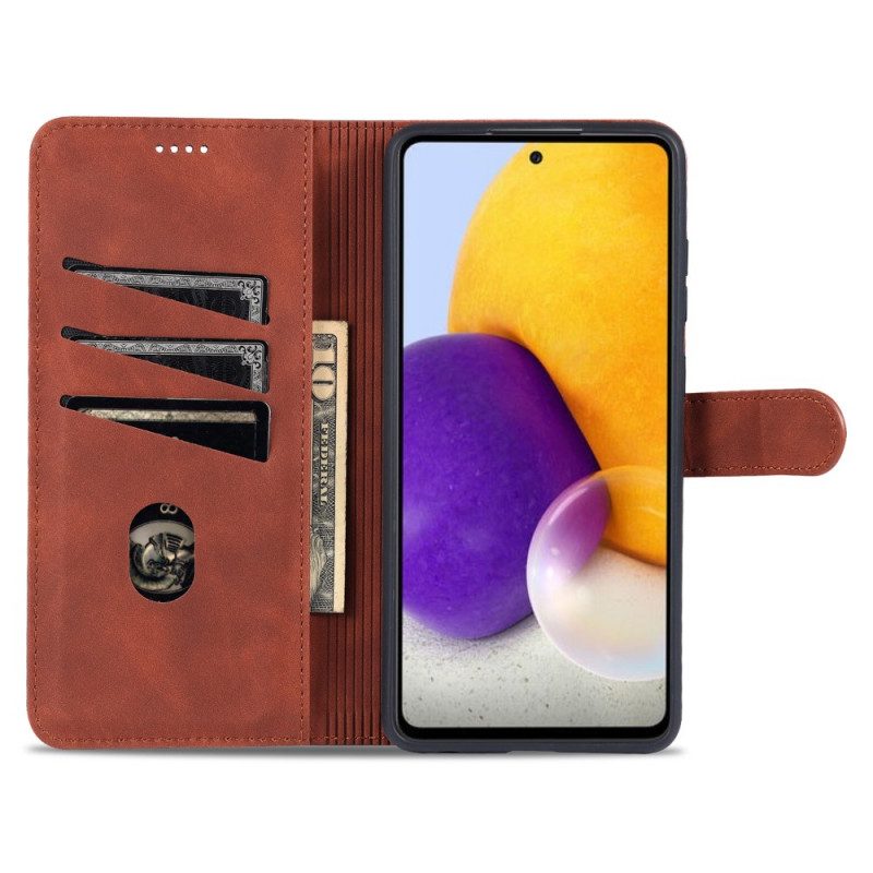 Folio-hoesje voor Samsung Galaxy A72 4G / A72 5G Azns Ledereffect