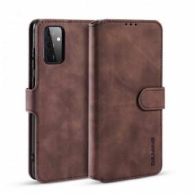 Folio-hoesje voor Samsung Galaxy A72 4G / A72 5G Dg.ming Retro