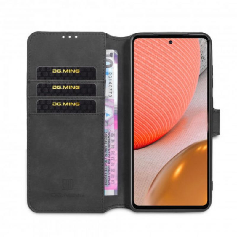 Folio-hoesje voor Samsung Galaxy A72 4G / A72 5G Dg.ming Retro