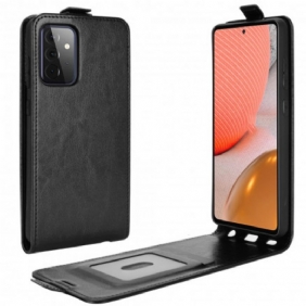 Folio-hoesje voor Samsung Galaxy A72 4G / A72 5G Flip Case Verticale Flap Met Leereffect