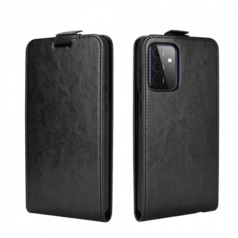 Folio-hoesje voor Samsung Galaxy A72 4G / A72 5G Flip Case Verticale Flap Met Leereffect