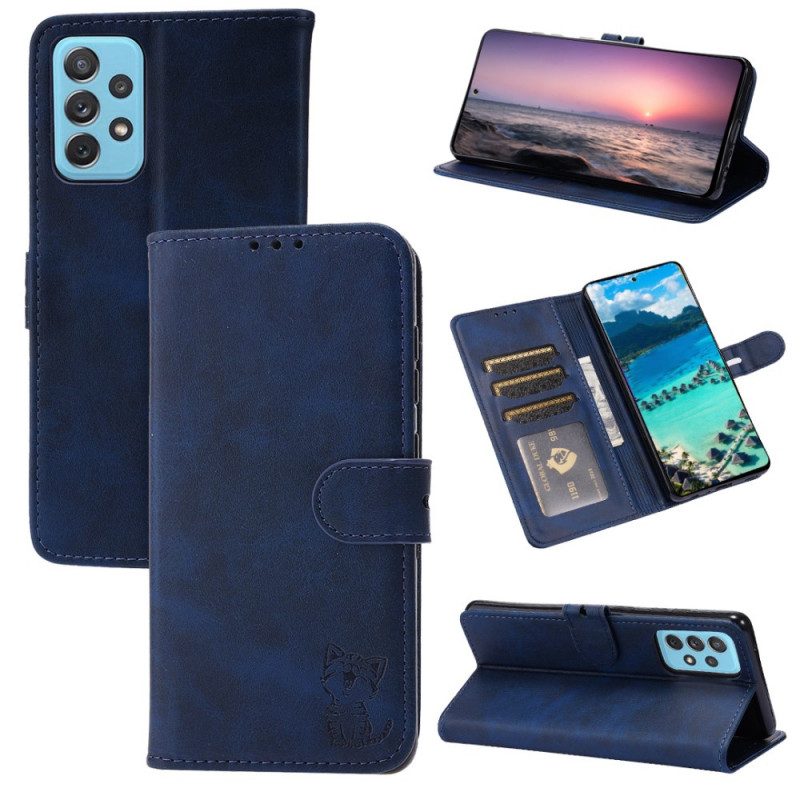 Folio-hoesje voor Samsung Galaxy A72 4G / A72 5G Katje