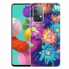 Hoesje voor Samsung Galaxy A72 4G / A72 5G Flexibele Bloemen