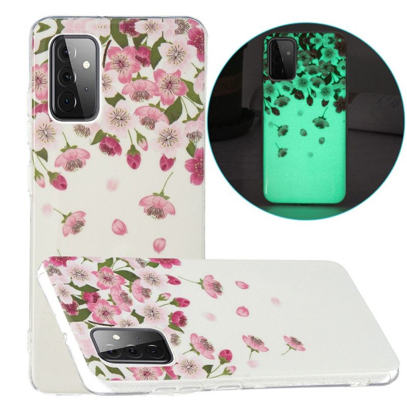 Hoesje voor Samsung Galaxy A72 4G / A72 5G Fluorescerende Bloemen