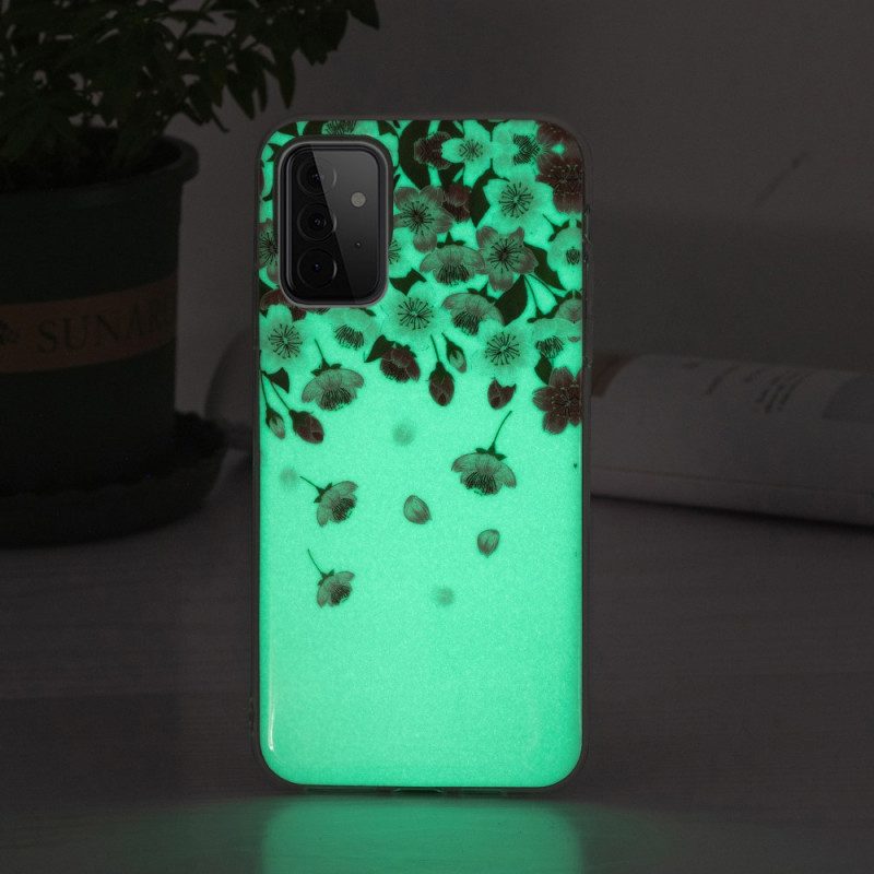 Hoesje voor Samsung Galaxy A72 4G / A72 5G Fluorescerende Bloemen