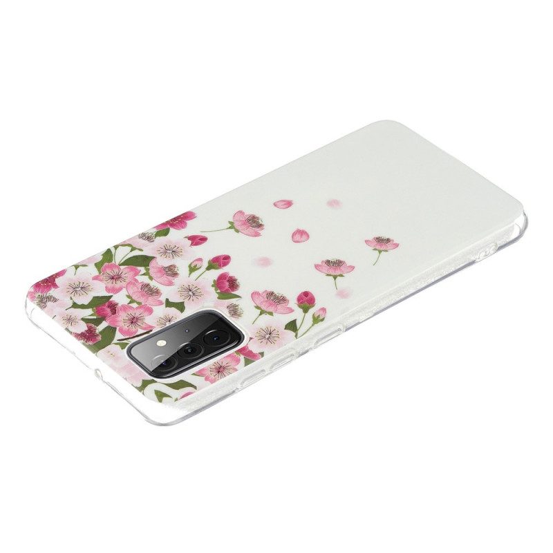 Hoesje voor Samsung Galaxy A72 4G / A72 5G Fluorescerende Bloemen