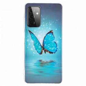 Hoesje voor Samsung Galaxy A72 4G / A72 5G Fluorescerende Vlinders Serie