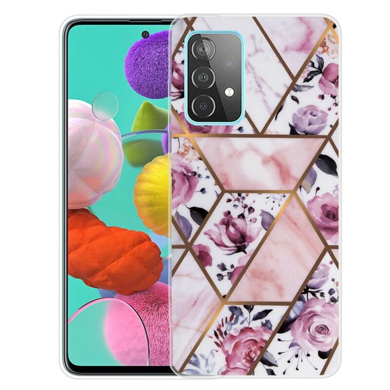 Hoesje voor Samsung Galaxy A72 4G / A72 5G Geometrisch Marmer