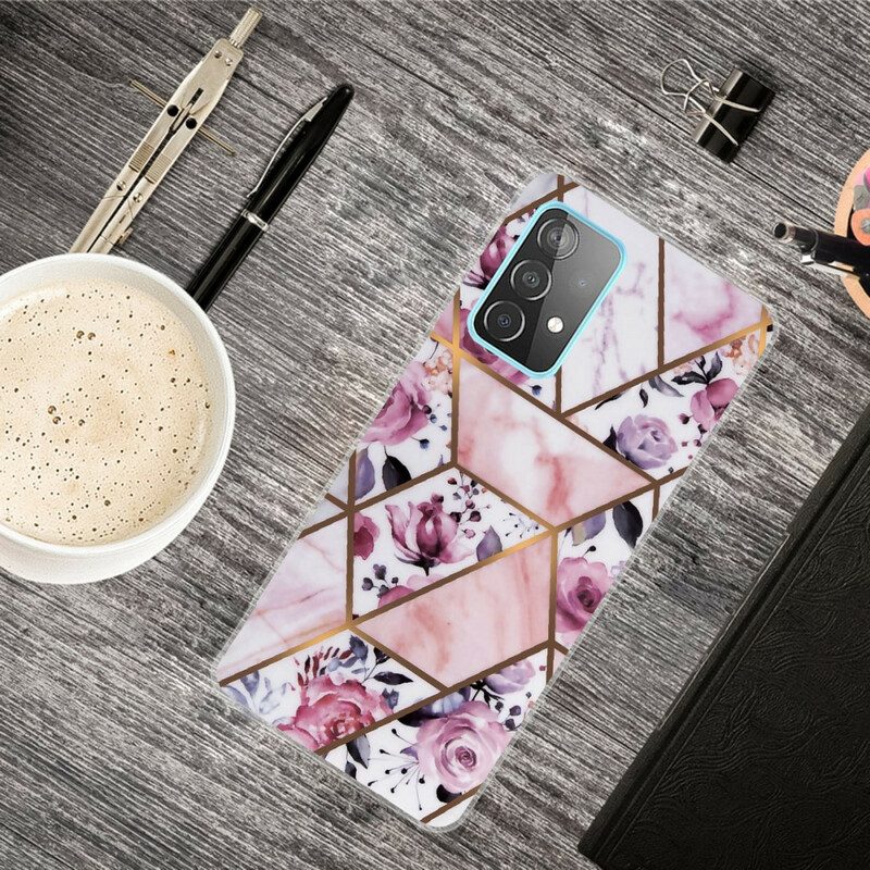 Hoesje voor Samsung Galaxy A72 4G / A72 5G Geometrisch Marmer