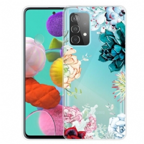 Hoesje voor Samsung Galaxy A72 4G / A72 5G Naadloze Aquarel Bloemen