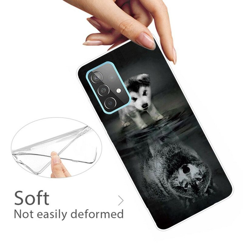 Hoesje voor Samsung Galaxy A72 4G / A72 5G Puppy-droom