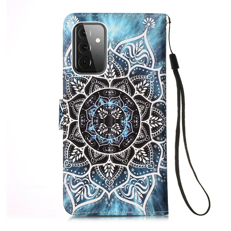 Leren Hoesje voor Samsung Galaxy A72 4G / A72 5G Mandala In De Lucht