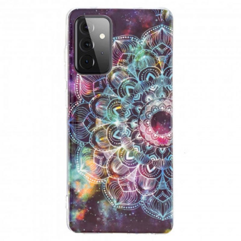 Telefoonhoesje voor Samsung Galaxy A72 4G / A72 5G Fluorescerende Kleurrijke Mandala