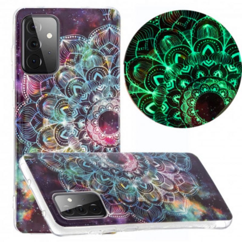 Telefoonhoesje voor Samsung Galaxy A72 4G / A72 5G Fluorescerende Kleurrijke Mandala