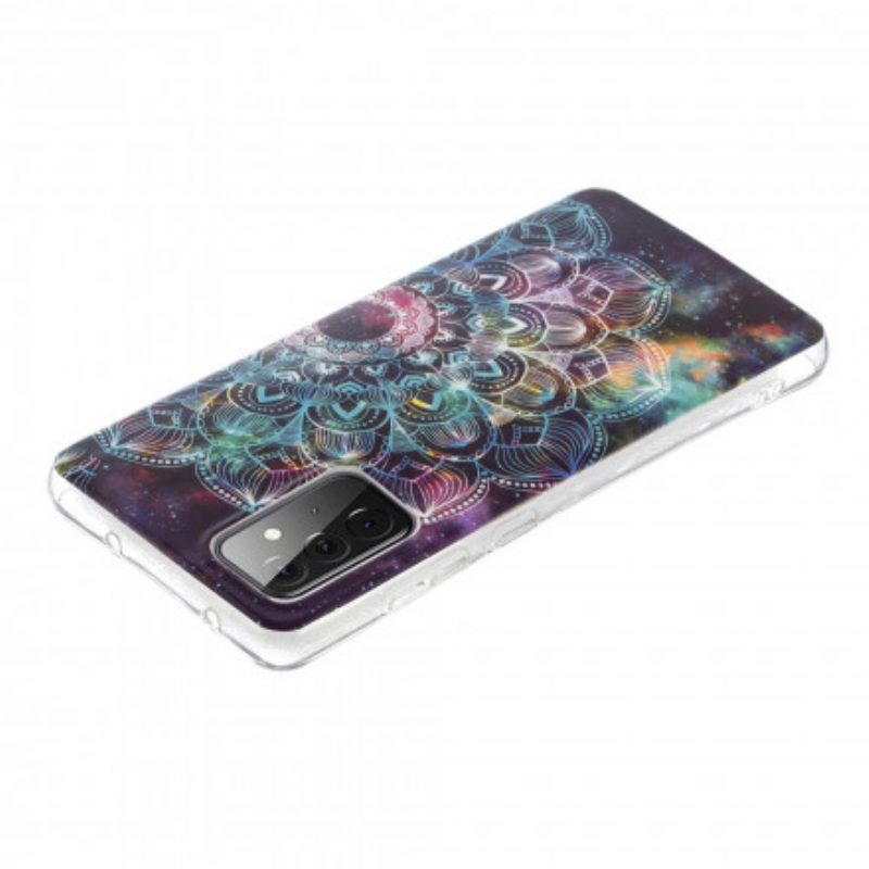 Telefoonhoesje voor Samsung Galaxy A72 4G / A72 5G Fluorescerende Kleurrijke Mandala