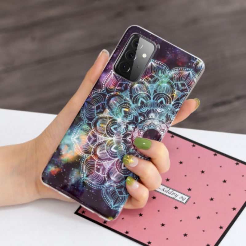 Telefoonhoesje voor Samsung Galaxy A72 4G / A72 5G Fluorescerende Kleurrijke Mandala