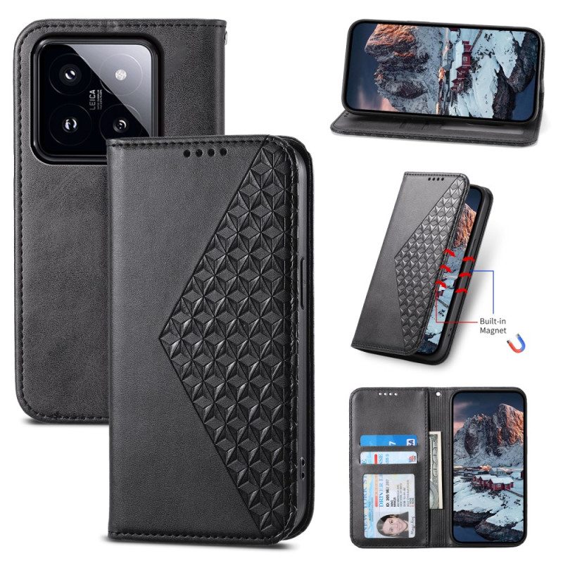 Folio-hoesje Xiaomi 14 Pro 3d Diamanten Met Band