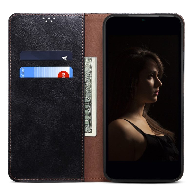 Folio-hoesje Xiaomi 14 Pro Gewaxt Imitatieleer