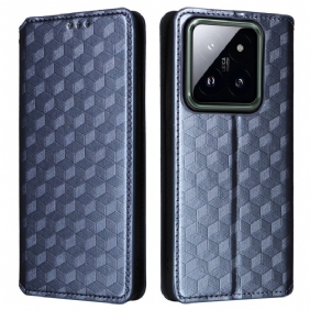 Folio-hoesje Xiaomi 14 Pro Telefoonhoesje 3d-kubussen