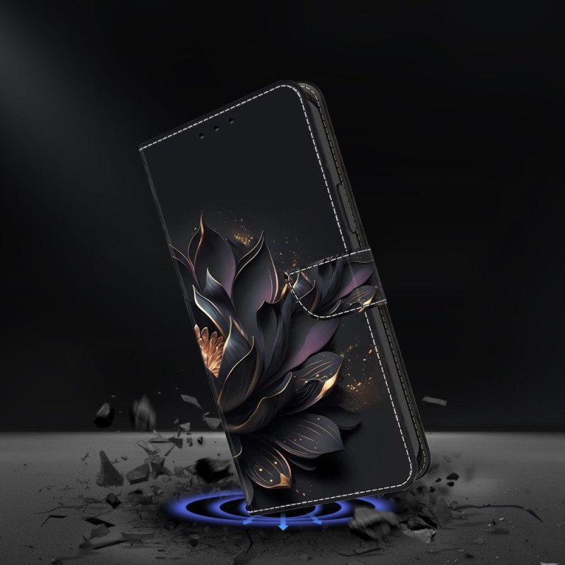 Folio-hoesje Xiaomi 14 Pro Telefoonhoesje Paarse Lotus