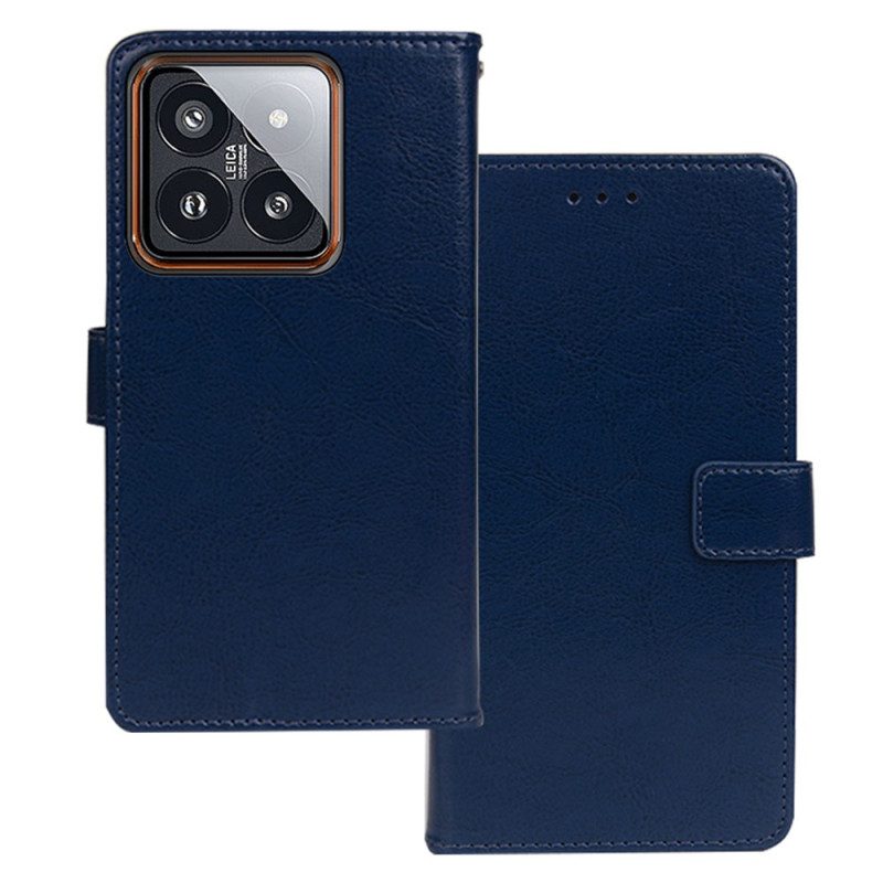 Leren Hoesje Voor Xiaomi 14 Pro Idewei Ledereffect