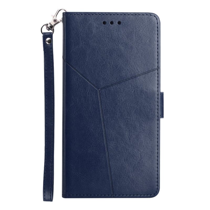 Leren Hoesje Xiaomi 14 Pro Y-riemontwerp Bescherming Hoesje