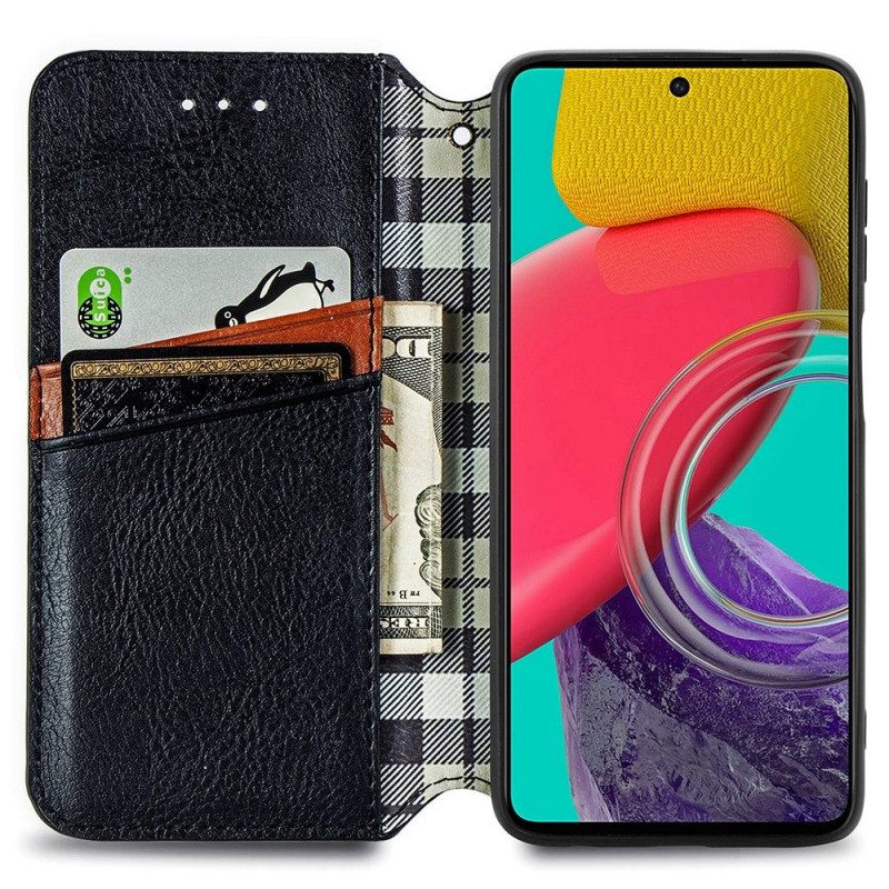 Bescherming Hoesje voor Samsung Galaxy M53 5G Folio-hoesje Patroon Met Leereffect