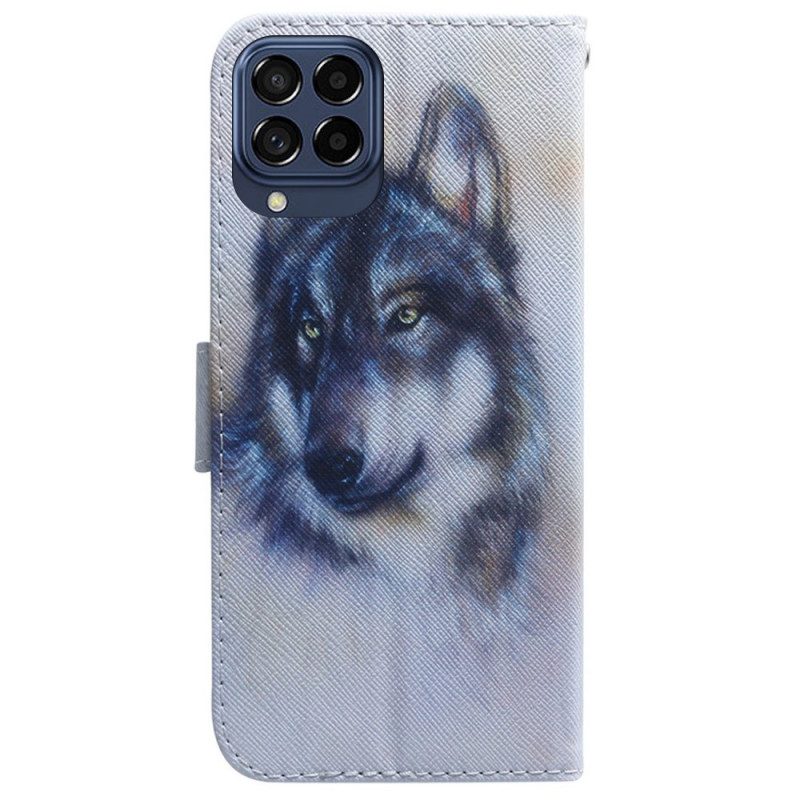 Folio-hoesje voor Samsung Galaxy M53 5G Aquarel Hond