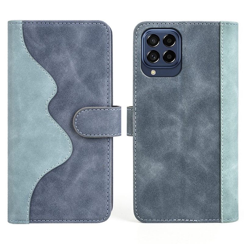 Folio-hoesje voor Samsung Galaxy M53 5G Golf Lederen Stijl