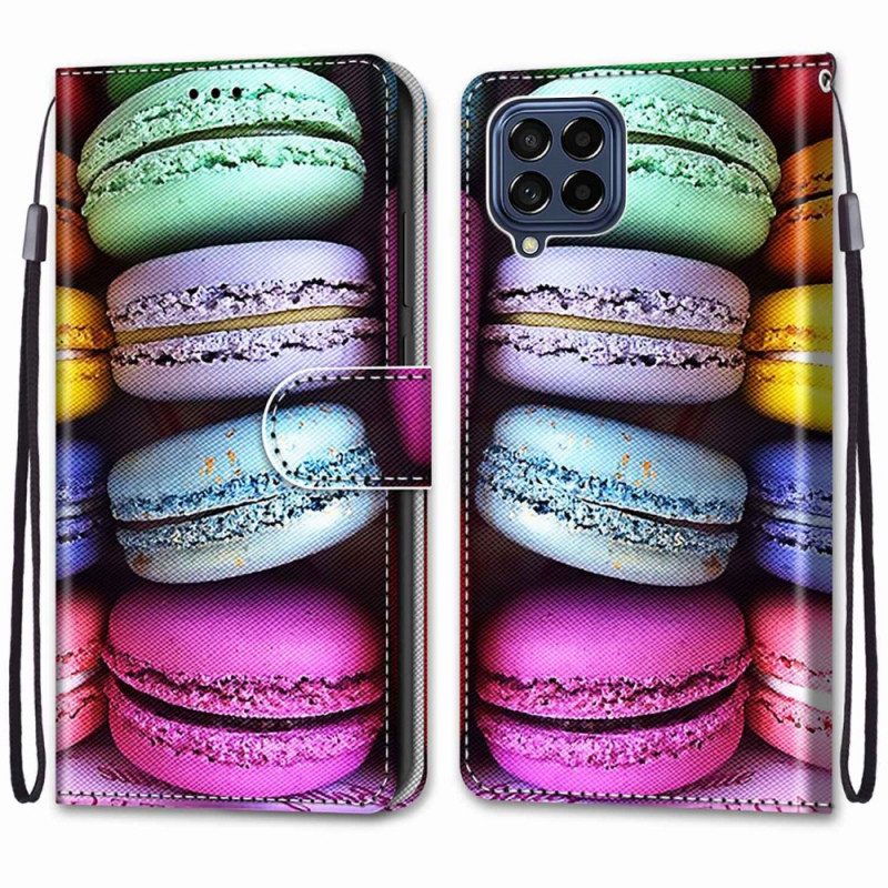 Folio-hoesje voor Samsung Galaxy M53 5G Macarons