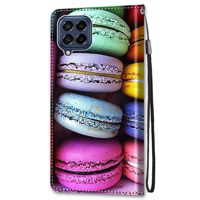 Folio-hoesje voor Samsung Galaxy M53 5G Macarons