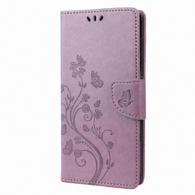 Folio-hoesje voor Samsung Galaxy M53 5G Met Ketting Riem Bloemen