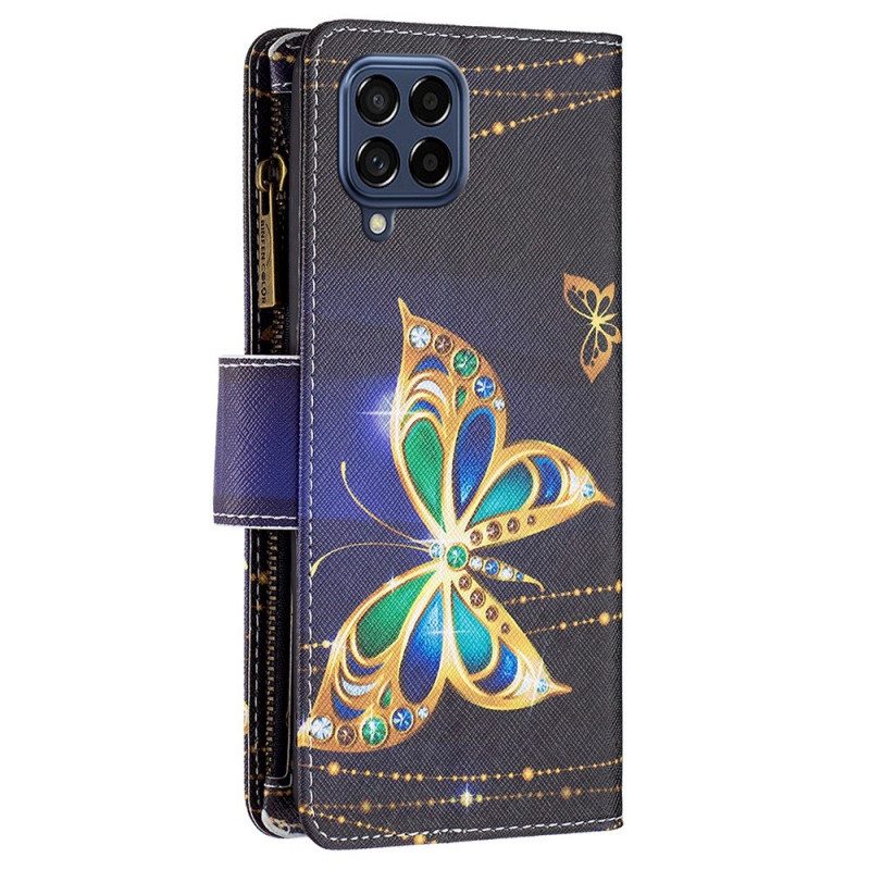 Folio-hoesje voor Samsung Galaxy M53 5G Portemonnee Leren Portemonnee Met Vlinders