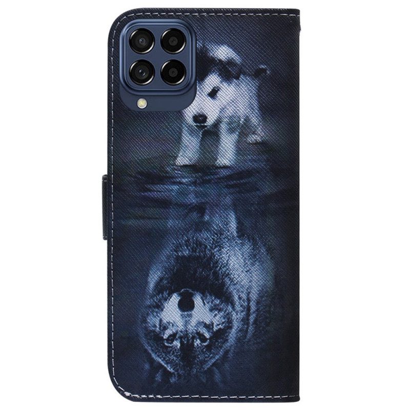 Folio-hoesje voor Samsung Galaxy M53 5G Puppy-droom