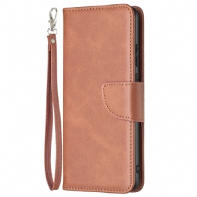 Folio-hoesje voor Samsung Galaxy M53 5G Schuine Sluiting Met Riem