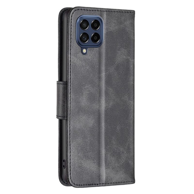 Folio-hoesje voor Samsung Galaxy M53 5G Schuine Sluiting Met Riem