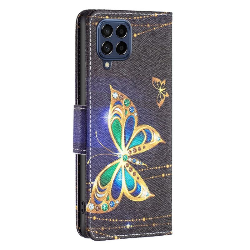 Leren Hoesje voor Samsung Galaxy M53 5G Koninklijke Vlinder