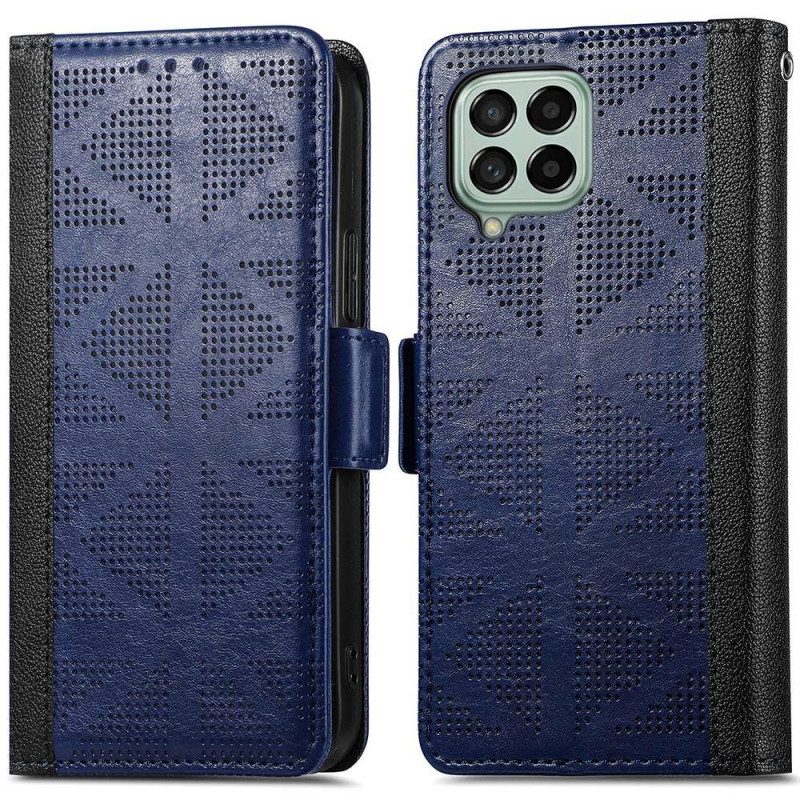 Leren Hoesje voor Samsung Galaxy M53 5G Kruis Ontwerp