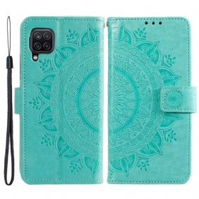 Leren Hoesje voor Samsung Galaxy M53 5G Zon Mandala